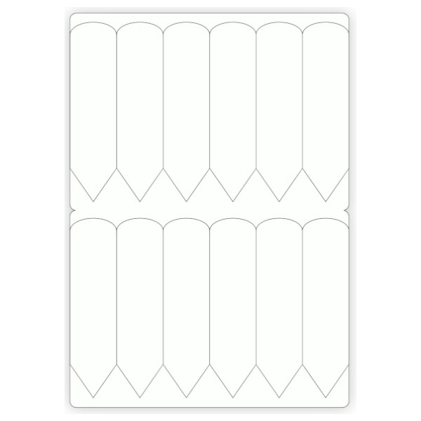 ETICHETTA A PUNTA MM 35 X 135 - 12 ETICHETTE PER PAGINA 
