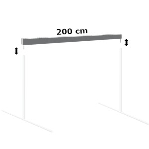 TRAVERSA LUNGA 200CM CON 2 ATTACCHI PER BASE A T