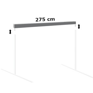 TRAVERSA LUNGA 275CM CON 2 ATTACCHI PER BASE A T