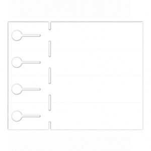 ETICH. LASER ASOLA 4 - 25 X 5 CM - 4 ETICHETTE PER PAGINA STAMPABILI FRONTE+RETRO