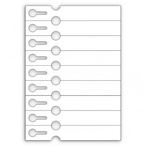 ETICH. LASER ASOLA 9 - 21,0 X 3,3 CM - 9 ETICHETTE PER PAGINA STAMPABILI FRONTE+RETRO