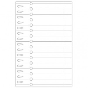 ETICH. LASER ASOLA 15 - 21,0 X 1,9 CM - CON TALLONE 4 CM - 15 ETICHETTE PER PAGINA STAMPABILI FRONTE+RETRO