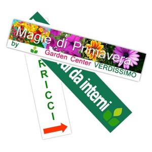 BANNER PLASTICA OP.  1200X210MM SPESSORE 120µ 